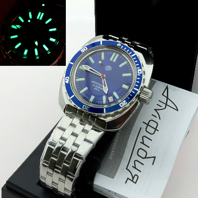 Glossy 710916blue  C3lume  VOSTOK Amphibia 200m