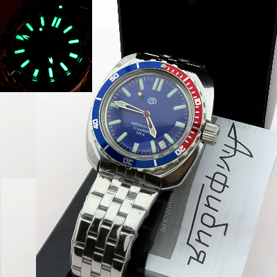 Glossy 710916blue  C3lume  VOSTOK Amphibia 200m