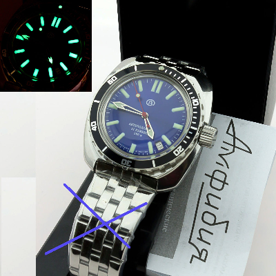 Glossy 710916blue  C3lume  VOSTOK Amphibia 200m