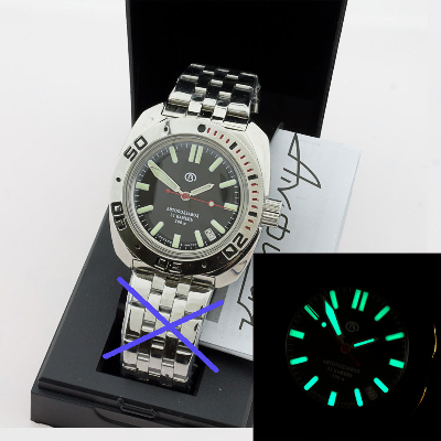 Glossy 710916black  C3lume  VOSTOK Amphibia 200m