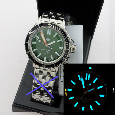 Glossy 420916green  BG9W-lume VOSTOK Amphibia 200m