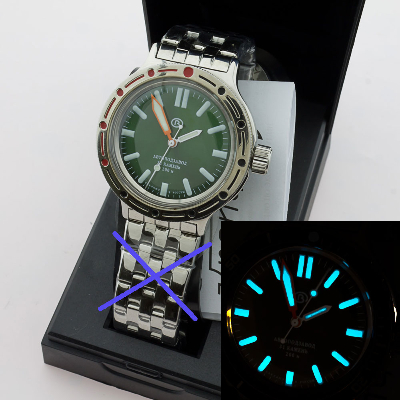 Glossy 420916green  BG9W-lume VOSTOK Amphibia 200m