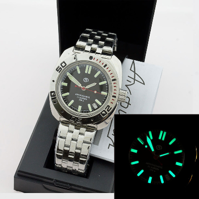 Glossy 710916black  C3lume  VOSTOK Amphibia 200m