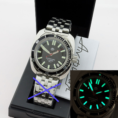 Glossy 710916black  C3lume  VOSTOK Amphibia 200m