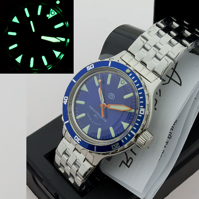 GLOSSY 710512blue C3LUME VOSTOK AMPHIBIA 200M